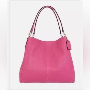 Authentic Coach “Phoebe” Shoulder Bag in color of Dahlia- Like New Condi…